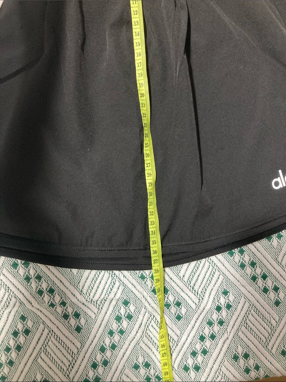 ALO Yoga Black Athletic Skirt with Logo Waistband - Picture 7 of 9